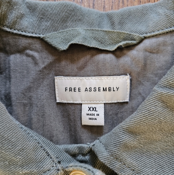Free Assembly Green Surplus Shirt Jacket Size Women's XXL NEW - Picture 10 of 11